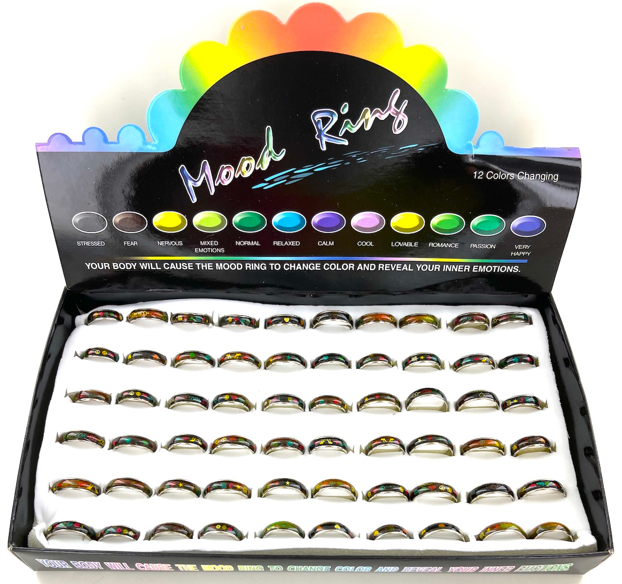 wholesale mood rings tray of 60 97886.1624051321